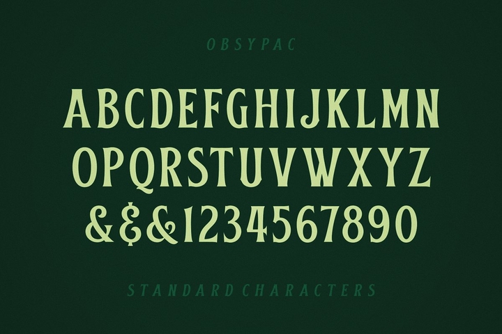 Obsypac Italic Font preview